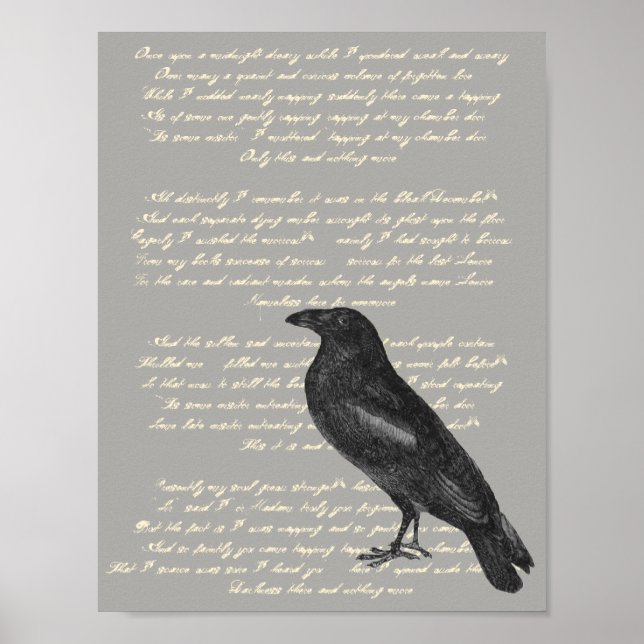 Edgar Allan Poe "Korpen" Poster (Framsidan)