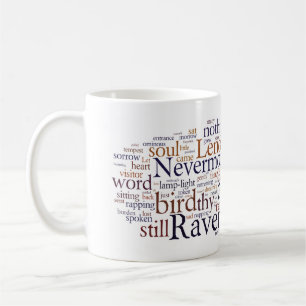 Edgar Allan Poe korpsvart ordmugg Kaffemugg