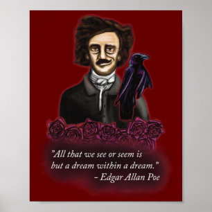 Edgar Allan Poe, Mörk Academia Poster