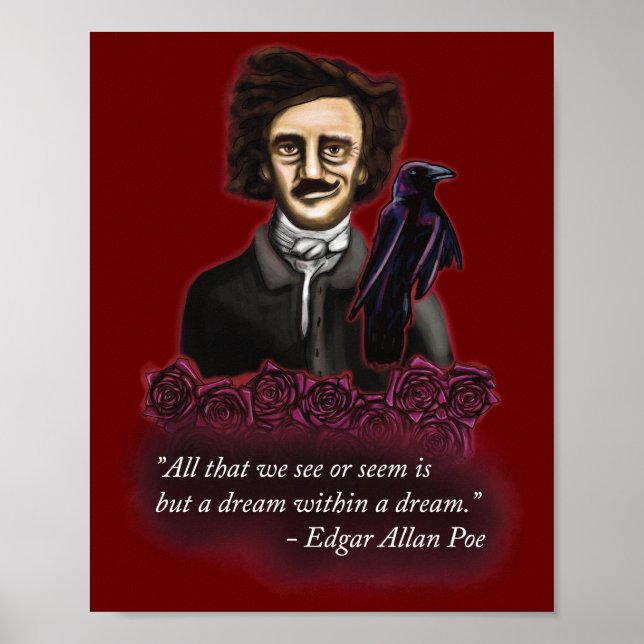 Edgar Allan Poe, Mörk Academia Poster (Framsidan)