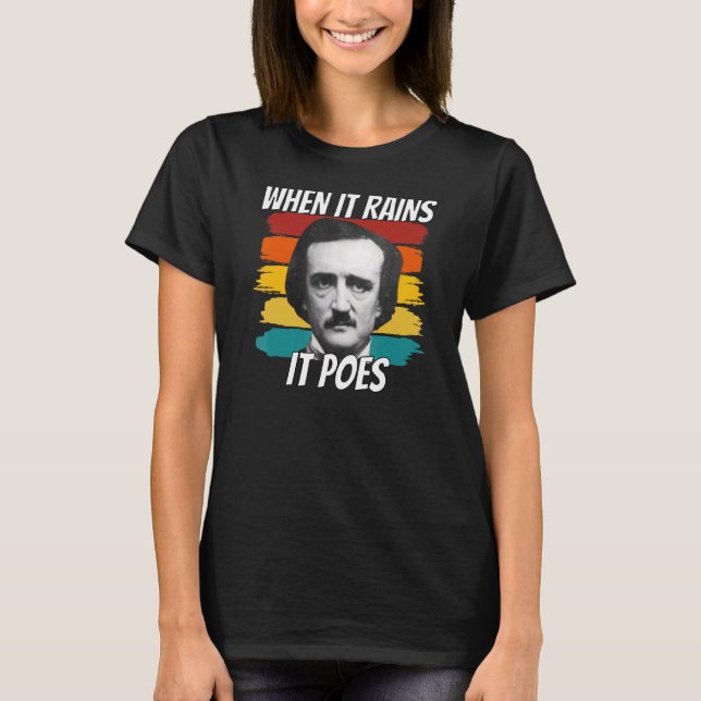 Edgar Allan Poe när den blir kvar 9 T Shirt (Framsida)