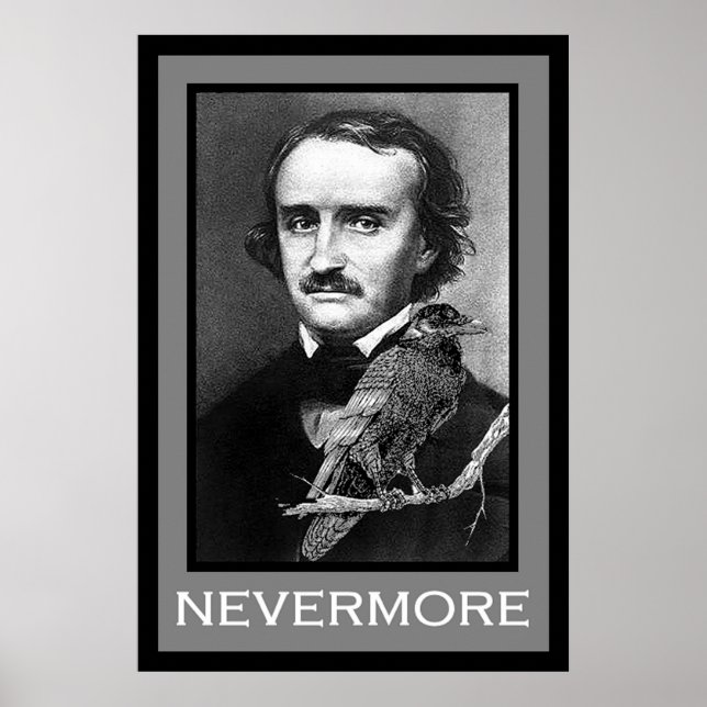 Edgar Allan Poe och Raven Poster (Framsidan)