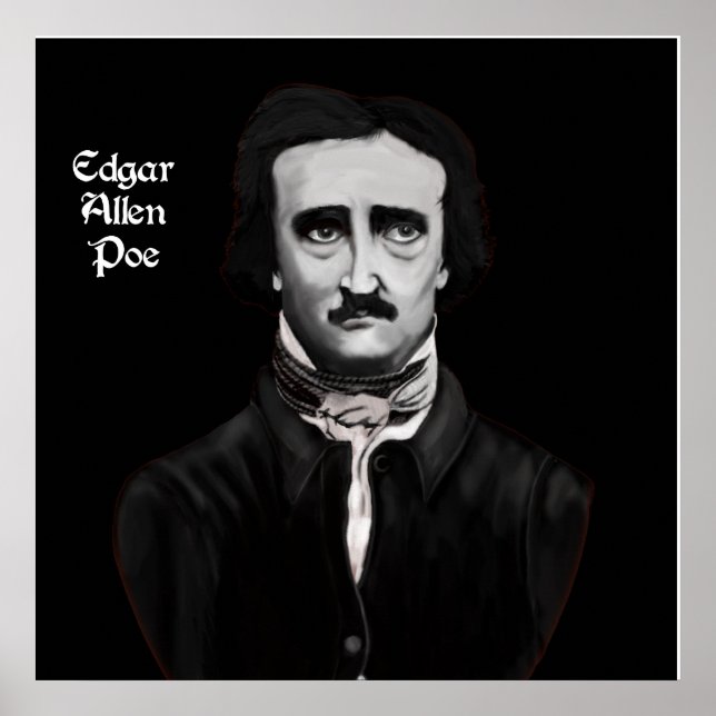 Edgar Allan Poe på Canvas Poster (Framsidan)