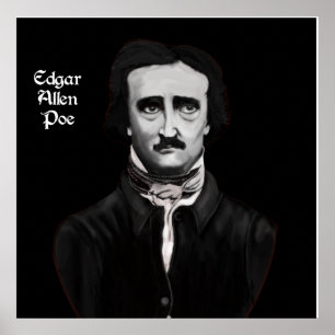 Edgar Allan Poe på kanfas Poster
