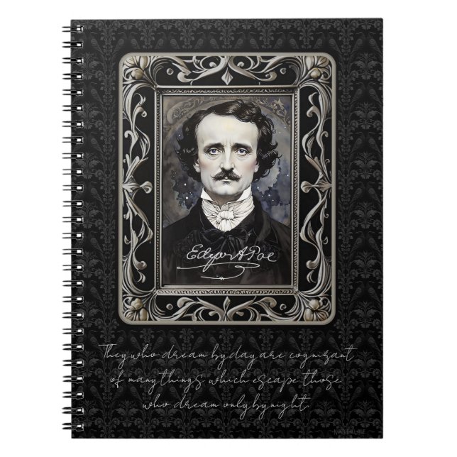 Edgar Allan Poe Personlig Goth Halloween Dream Anteckningsbok (Framsidan)