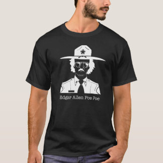Edgar Allan Poe Poe (vit på mörk) T-shirt