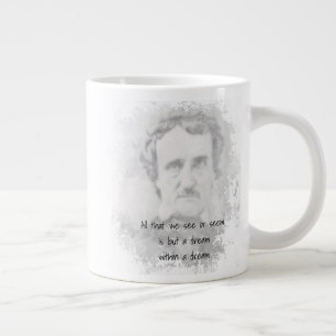 Edgar Allan Poe Poet Author Dream i en dröm Jumbo Mugg