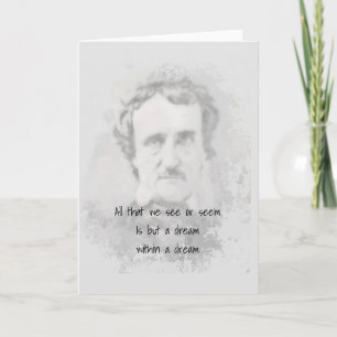 Edgar Allan Poe Poet Author Dream i en dröm Kort