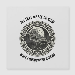 Edgar Allan Poe Poet Författare Dröm Raven Medaljo