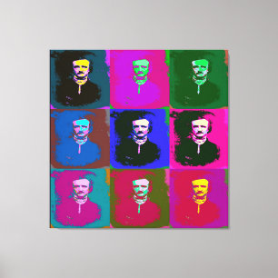 Edgar Allan Poe Pop Art Canvastryck