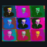Edgar Allan Poe Pop Art Fototryck<br><div class="desc">Edgar Allan Poe var en amerikansk författare. Han är bäst känd för sina historier i kort, särskilt hans berättelser om mysterier och makabren.</div>