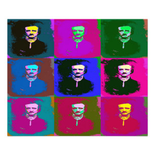 Edgar Allan Poe Pop Art Fototryck