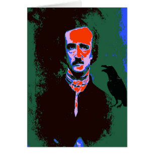 Edgar Allan Poe Pop Art Hälsningskort