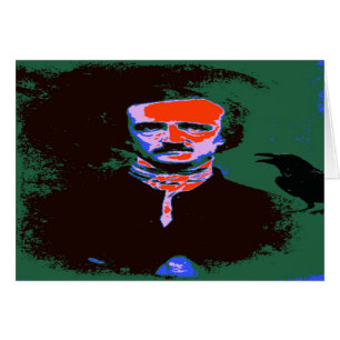 Edgar Allan Poe Pop Art Hälsningskort