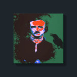 Edgar Allan Poe Pop Art Porträtt Canvastryck<br><div class="desc">Edgar Allan Poe var en amerikansk författare. Han är bäst känd för sina historier i kort, särskilt hans berättelser om mysterier och makabren.</div>