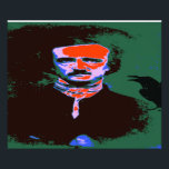 Edgar Allan Poe Pop Art Porträtt Fototryck<br><div class="desc">Edgar Allan Poe var en amerikansk författare. Han är bäst känd för sina historier i kort,  särskilt hans berättelser om mysterier och makabren.</div>