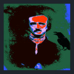 Edgar Allan Poe Pop Art Porträtt Poster<br><div class="desc">Edgar Allan Poe var en amerikansk författare. Han är bäst känd för sina historier i kort, särskilt hans berättelser om mysterier och makabren.</div>