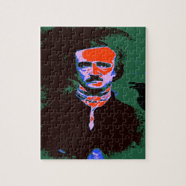 Edgar Allan Poe Pop Art Pussel (Vertikal)