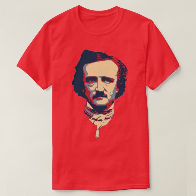 Edgar Allan Poe Pop Art T Shirt (Design framsida)