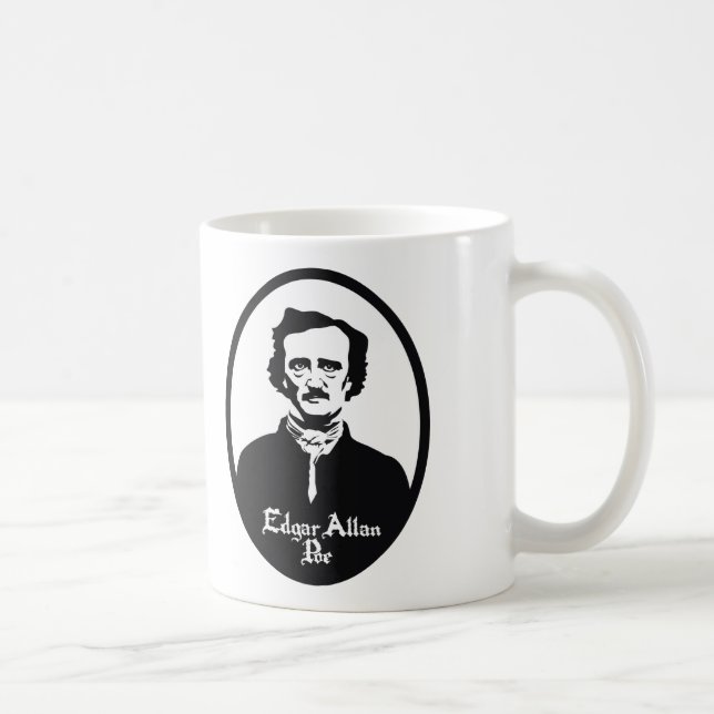 Edgar Allan Poe porträtt Kaffemugg (Höger)