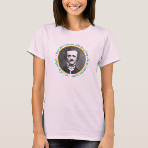 Edgar Allan Poe Porträtt med citattecken T Shirt