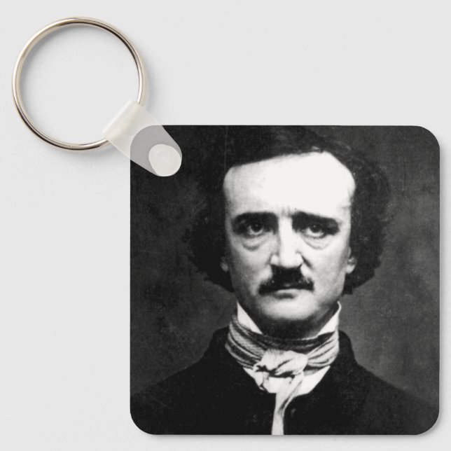 Edgar Allan Poe Porträtt Nyckelring (Framsida)