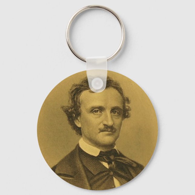 Edgar Allan Poe Porträtt Nyckelring (Framsida)