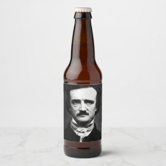 Edgar Allan Poe Porträtt Ölflaska Etikett