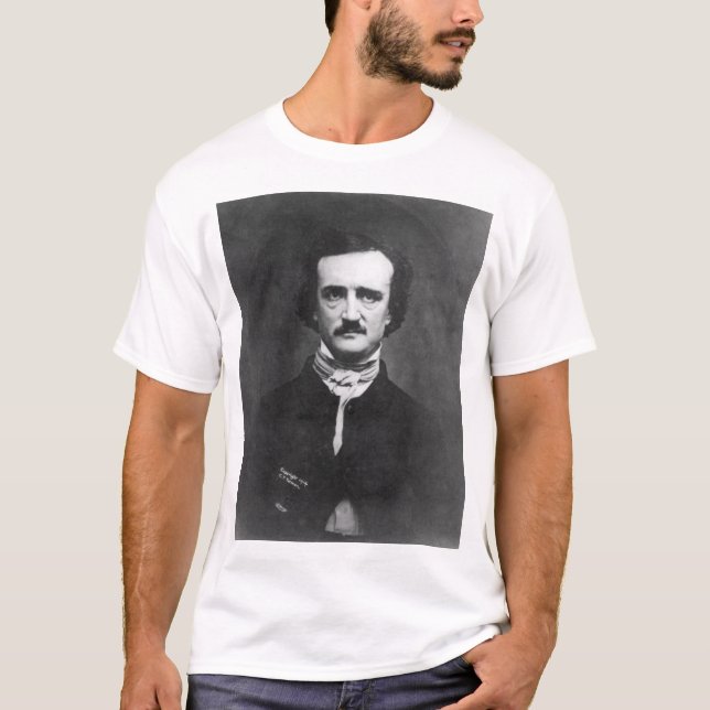 Edgar Allan Poe Porträtt T Shirt (Framsida)