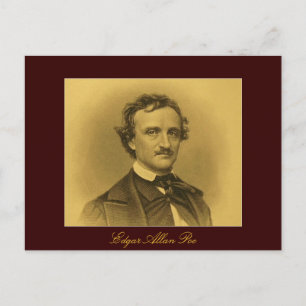Edgar Allan Poe Porträtt Vykort