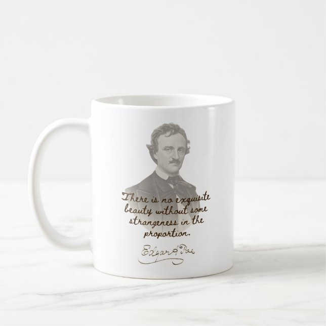 Edgar Allan Poe Quote Mugg - Exquisite Beauty (Vänster)