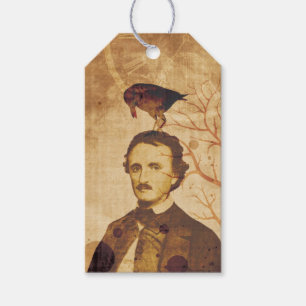 Edgar Allan Poe Quoth det korpsvart Nevermore Presentetikett