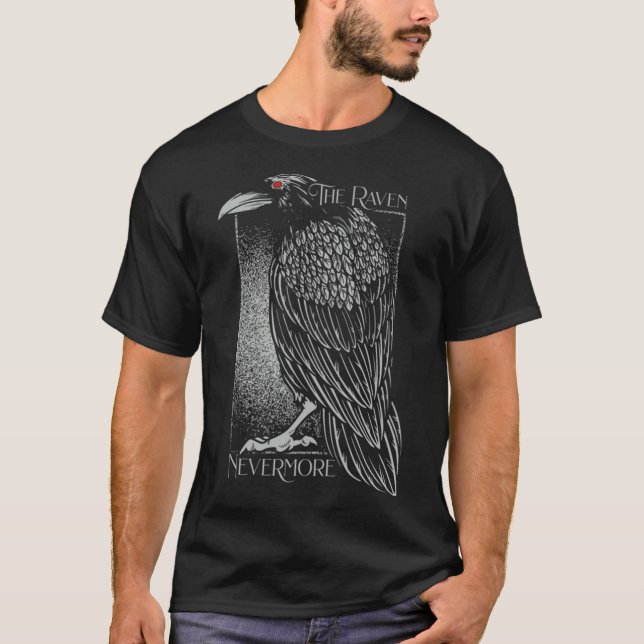 Edgar Allan Poe Raven ändå T-ShirtEdgar A T Shirt (Framsida)