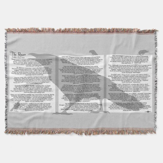 Edgar Allan Poe Raven Filt (Framsidan)