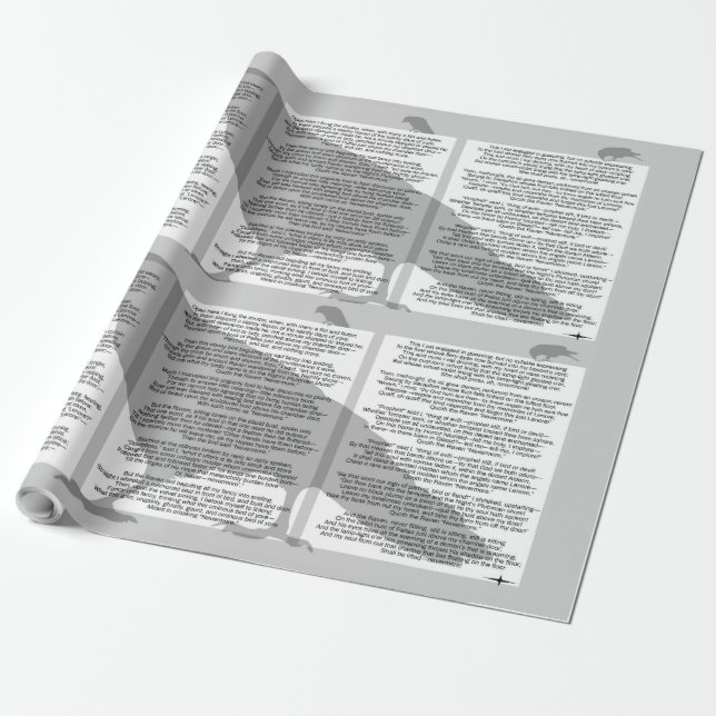 Edgar Allan Poe Raven Presentpapper (Utrullad)