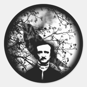 Edgar Allan Poe "Raven" Runt Klistermärke