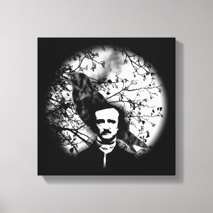 Edgar Allan Poe 'Raven'en Canvastryck