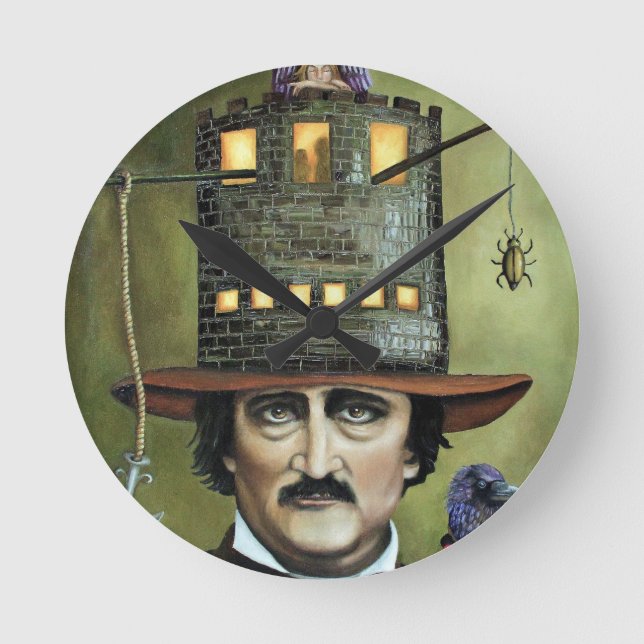 Edgar Allan Poe Rund Klocka (Framsida)