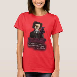 Edgar Allan Poe Shirt, Mörk Academia Shirt T