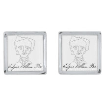 Edgar Allan Poe silverCufflinks