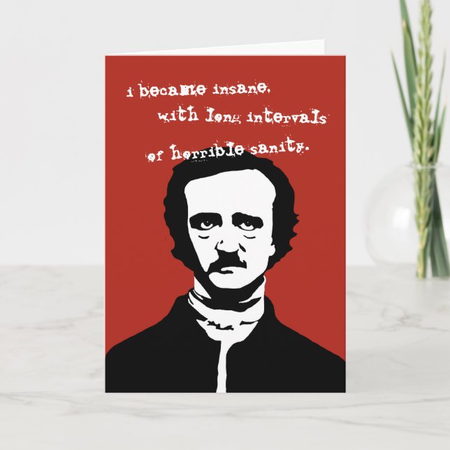Edgar Allan Poe sinnessjuk Kort (Framsida)