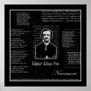 Edgar Allan Poe Skriv ut Poster