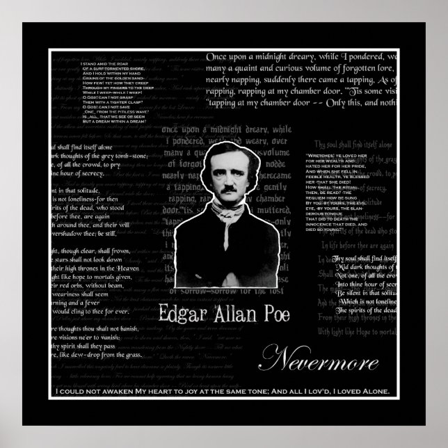Edgar Allan Poe Skriv ut Poster (Framsidan)