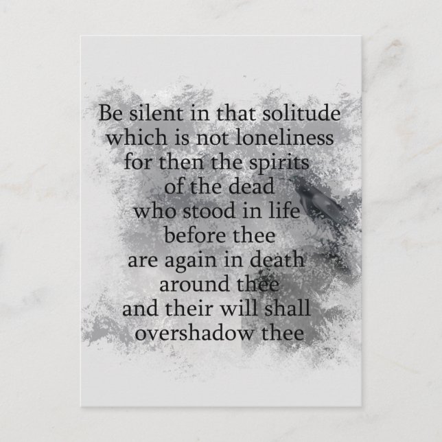 Edgar Allan Poe Spirits från Dead Halloween Dikt Vykort (Framsida)