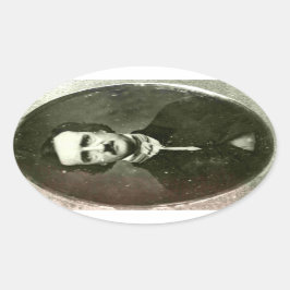 Edgar Allan Poe Sticker Ovalt Klistermärke