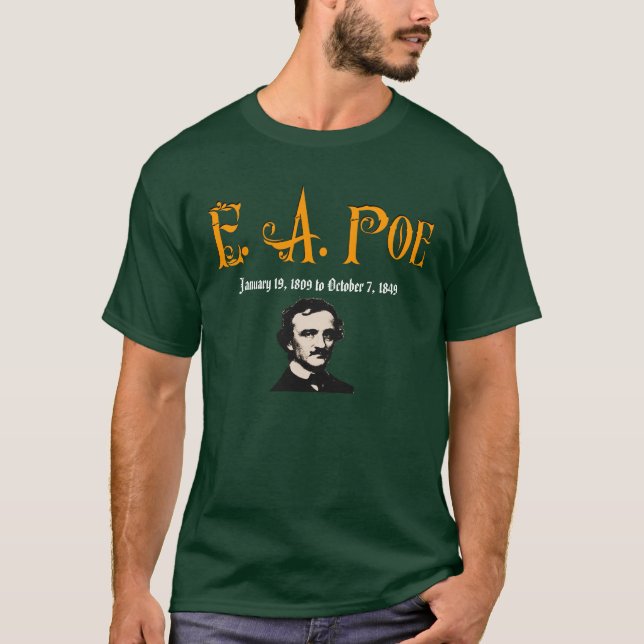 Edgar Allan Poe Tee Shirt (Framsida)