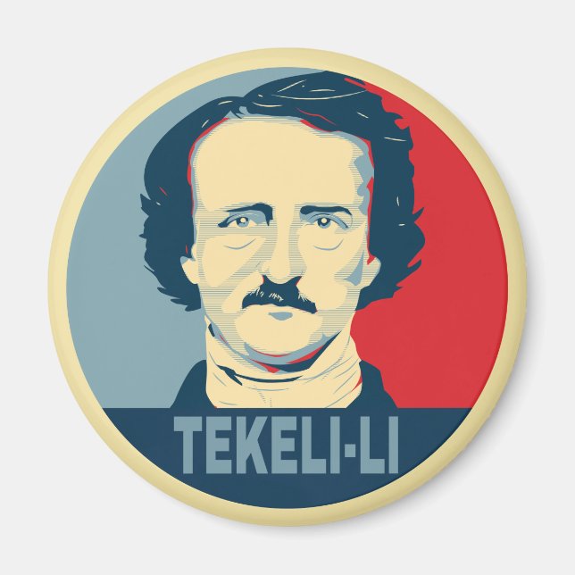 Edgar Allan Poe TEKELI-LI Hope Stil Magnet (Framsidan)