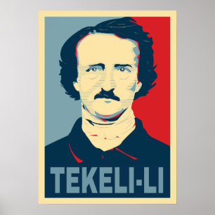 Edgar Allan Poe TEKELI-LI Hope Stil Poster