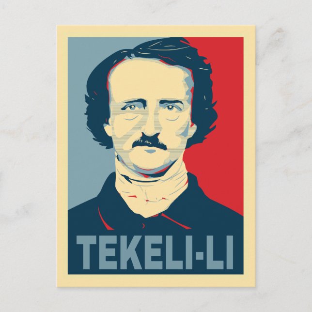 Edgar Allan Poe TEKELI-LI Hope Stil Vykort (Framsida)