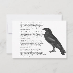 Edgar Allan Poe "The Raven"-hälsningskort